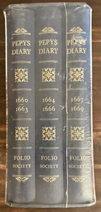 PEPYS DIARY Robert Latham 3 Volume Hardcover Set 1660-1669 Folio Society *NEW* - Picture 1 of 3