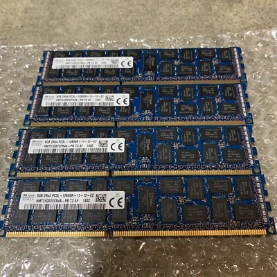 Lot of 4 SKhynix 8gb 2Rx4 PC3L-12800R -11-12 Hmt31gr7efr4a-pb T3af - Image 1 of 3
