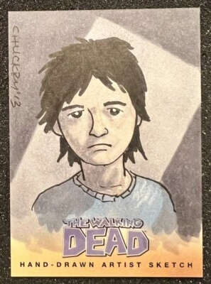 2013 WALKING DEAD COMIC SKETCH CARD SET 2: ARTIST CHRIS CHUCKRY 1/1 👀 Nice! - Image 1 of 4