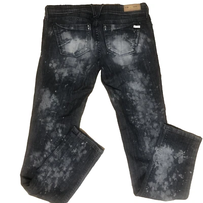 Divine Rights Of Denim Skinny Jeans Womens Size 28 Black Bleach Wash Stretch Foto 1 de 4