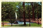 Island Spouter Geyser Park Saratoga Springs NY New York WB Linen Postcard UNP