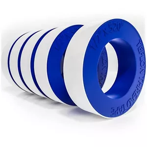 5 Rolls Extra Long Teflon Tape 1/2 Inch(W) X 520 Inches(L) Plumbers PTFE Tape - Picture 1 of 7