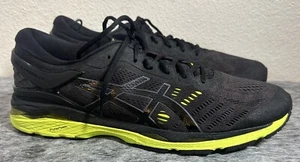 Asics Gel Kayano 24 T749N Athletic Running Shoes Men US 14 Black Green - Picture 1 of 9