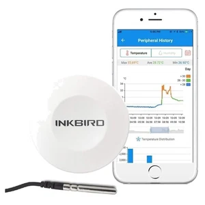 Bluetooth Hygrometer Thermometer mit LED Display Temperatur Luftfeuchtigkeit ... - Bild 1 von 12
