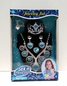 Ensemble de bijoux feinte princesse des glaces, ensemble de jeu de bijoux habillage pour filles jouet 3+ neuf dans sa boîte