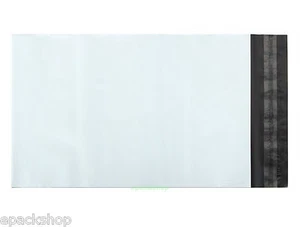 20 White Poly Mailing Bags Plastic Envelopes Mailers 6" x 9"_155 x 235+45mm - Picture 1 of 12
