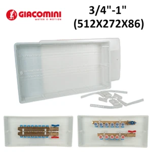 Cassetta in plastica per collettori 3/4" o 1" con coperchio GIACOMINI 512x272x86 - Foto 1 di 7