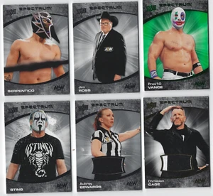 (6) 2021 Upper Deck AEW Spectrum Lot Sting Cage Ross Serpentico Vance 6 Card Lot - Picture 1 of 2