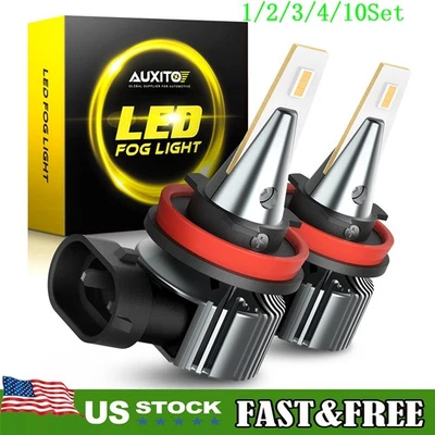 Kit LED sin ventilador H8 H9 amarillo H11 H16 lámpara antiniebla delantera 3000K 1~10 juego Foto 1 de 4