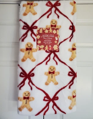 Manta de Navidad de pan de jengibre de piel sintética 50”x60” North Pole Throw Co.🎄🎁Nueva Foto 1 de 4
