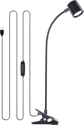 Desk Lamp,Usb Clip on Light,Book Lights for Reading at Night,3 Color Modes,10 Br - Image 1 of 4