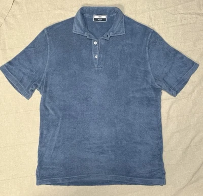 Fedeli Mens Luxury Cotton Terry Towelling Sky Blue Polo Shirt Sz50 Braun Hamburg - Image 1 of 4