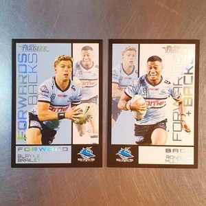 2023 NRL Traders Forwards + Backs Team Set (2 Cards) Cronulla-Sutherland Sharks - Picture 1 of 2