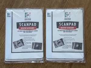 Lot of 2 Logitech Scanpad Mousepad Scanman Mouse Pad Large Vintage Retro - Picture 1 of 2