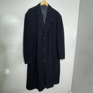 Cardinal Of Canada Wool Car Coat Men 46L  Black Luxury Overcoat $645 - Picture 1 of 8