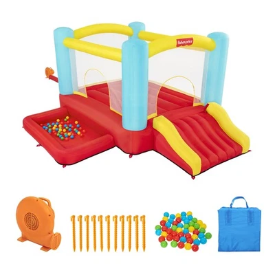 Fisher-Price Bouncemania 12 英尺超级摇椅带滑梯和 50 个球 — 第 1/4 张图片