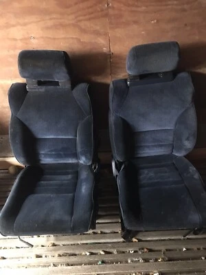 Par de asientos Toyota MR2 1988 azul terciopelo AW11 LH RH conductor pasajero-raro OEM Foto 1 de 4