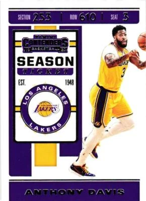 2019 Panini Contenders #7 Anthony Davis Game Ticket Green - Image 1 of 2