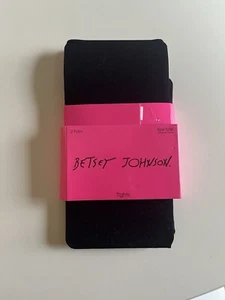 Betsey Johnson Tights in Black size S/M new in original package. One Pair! - Picture 1 of 2