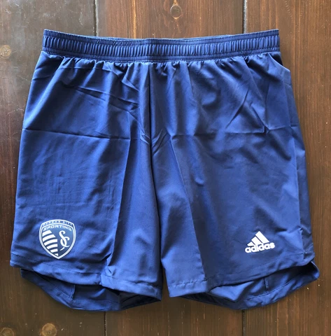 NWT Men's Adidas AeroReady MLS Kansas City Sporting Soccer Shorts Sz L $60 Cover
