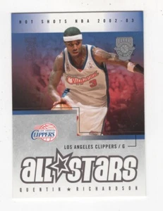 2002-03 FLEER HOT SHOTS ALL-STARS QUENTIN RICHARDSON LOS ANGELES CLIPPERS #134 - Picture 1 of 10