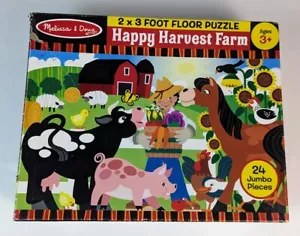 Melissa & Doug Happy Harvest Farm 2 x 3 Ft Floor Puzzle 24 Jumbo Pcs #4424 - Picture 1 of 4