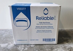Reliable White 1/2 Fold round Toilet Seat Cover - 1 Case (5000 sheets) - Picture 1 of 4