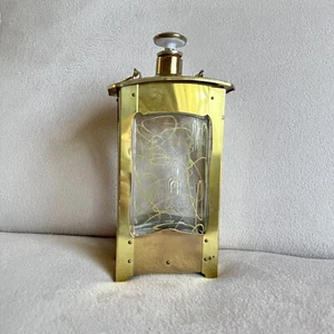 1960s Mid-Century Modern Brass Music Box Liquor Decanter - Picture 1 of 7