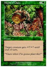 Might of Oaks ~ Heavily Played 7th Edition Seventh MTG Magic UltimateMTG Green C
