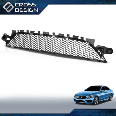 Bumper Grille Fits Mercedes Benz 2015-18 C300 2017-18 C43 AMG Textured Black New - Image 1 of 4