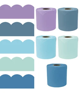 Carson Dellosa 65' Boho Blues 5 Pack Rolled Bulletin Board Border Set (5 rolled - Picture 1 of 4