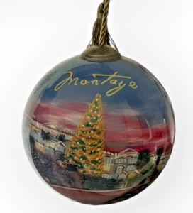 Ne'qwa Reverso Pintado a Mano Árbol de Navidad Laguna Paisaje Adorno Nuevo 2014 - Imagen 1 de 16