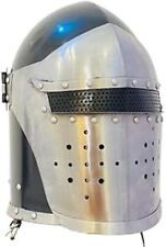 Barbuta Helmet | Viking Battle Knight Helmet Armour | Medieval Visored Barbute