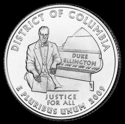 2009 P Duke Ellington Washington D.C.Territorial Quarter U.S. Mint "BU" Coin  - Image 1 of 3