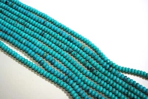 edelsteine24 Echter Türkis Edelstein Strang Linsen 8mm Naturfarbe 40cm! Tür-b4 - Bild 1 von 4