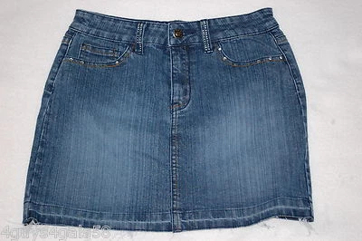 FALDA VAQUERA AZUL Niñas Acentos Estrás ARIZONA JEAN CO Talla 12 REG Foto 1 de 2