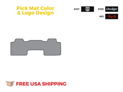 FITS 1998-2001 Dodge Ram 1500 Club Cab/Quad Cab Rear Only Floor Mat 2nd Row 1pc - Imagem 1 de 4
