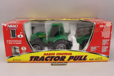 Nikko Radio Control Tractor Pull RC 1/18 Scale w/Trailer & Transmitter MIB Rare! - Image 1 of 4