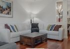 Berkowitz Module White Leather Couch, As New Min. Use, Cira Rrp $5,500