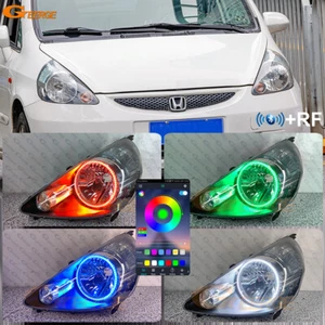 Kit de ojos de ángel LED multicolor RGB multicolor para Honda Fit Jazz GD 2002 aplicación Bluetooth - Imagen 1 de 14
