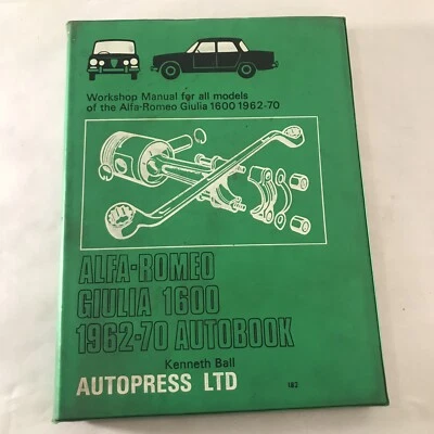 Manual de taller de prensa automática Alfa Romeo Giulia 1962-70 Foto 1 de 4