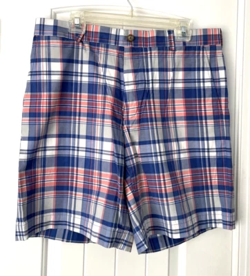 Southern Tide Mens Plaid Shorts Size 35 Fish Logo Multicolor - Image 1 of 2