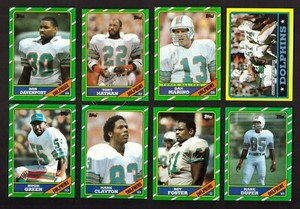 1986 Topps MIAMI DOLPHINS Team Set - DAN MARINO