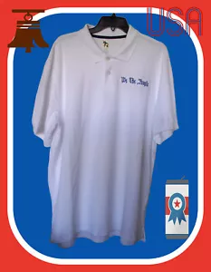 Polo XL 46 48 Blanco WE THE PEOPLE Personalizado Bordado Para Hombre Mangas Cortas - Imagen 1 de 11