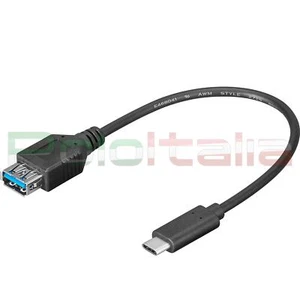 Cavo OTG da USB 3.0 femmina A 3.1 type C maschio adattatore dati per Samsung LG - Foto 1 di 2