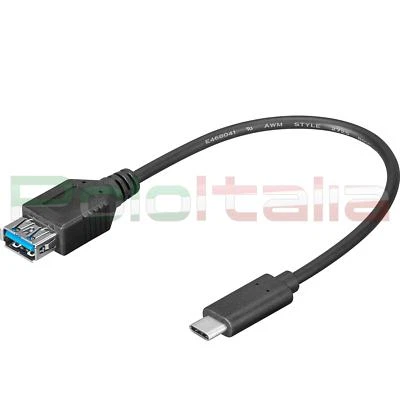 Cavo OTG da USB 3.0 femmina A 3.1 type C maschio adattatore dati per Samsung LG - Immagine 1 di 2