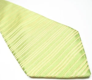 Corbata a rayas Ted Baker London para hombre 100 % seda amarillo lima  - Imagen 1 de 9