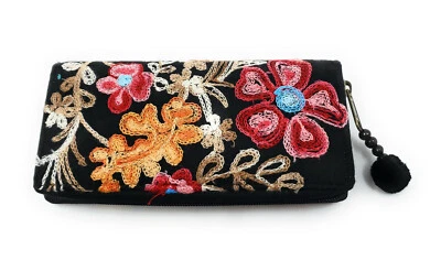 Кошельки на молнии тайский хлопок ручная вышивка цветочные узоры - Изображение 1 из 4