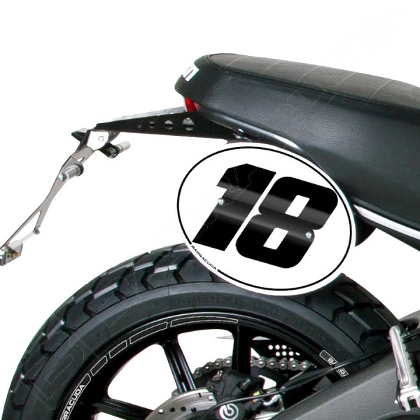 BARRACUDA KIT TABELLA PORTANUMERO DUCATI SCRAMBLER HOLD NUMBER 2015-2016-2017 — 第 1/1 张图片