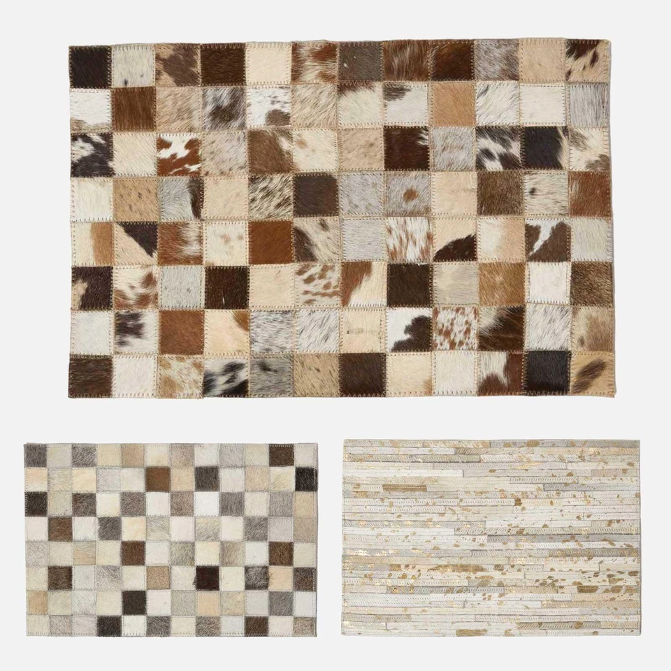 Set of 4 Real Leather Placemats with Non Slip Wool Back Heat Resistant, 46x30 cm - Image 1 of 1